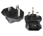 Preview: Adattatore di corrente Presa europea a 2 poli IEC 60320-C6 90° a spina inglese UK tipo G 3A, YL-6022L
