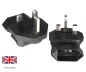 Preview: Power adapter Euro socket 2pin IEC 60320-C6 90° to England UK type G 3A plug, YL-6022L Preview: Power adapter Euro socket 2pin IEC 60320-C6 90° to England UK type G 3A plug, YL-6022L