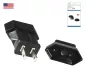 Preview: Adattatore di alimentazione America Europlug a USA/Giappone US Nema 1-15P St./Europlug EN50075 Bu., scatola DINIC con foro Euro.