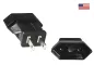 Preview: Adattatore di alimentazione America Europlug a USA/Giappone US Nema 1-15P St./Europlug EN50075 Bu., scatola DINIC con foro Euro.