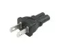 Preview: Adattatore di alimentazione USA, C7 a USA NEMA 1-15P IEC 60320-C7 Euro 8 Bu./ US Type A, YL-1113
