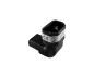 Preview: C13 to C14 angled mains adapter, YL-3212L-2 IEC 60320-C13/14 horizontal angled, top/bottom