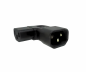 Preview: C13 to C14 angled mains adapter, YL-3212L-1 IEC 60320-C13/14 angled sideways, left/right