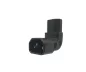 Preview: Netzadapter C13 auf C14 gewinkelt, YL-3212L-3 IEC 60320-C13/14 horizontal gewinkelt, oben/unten