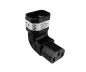 Preview: Netzadapter C13 auf C14 gewinkelt, YL-3212L-3 IEC 60320-C13/14 horizontal gewinkelt, oben/unten