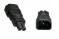 Preview: Power adapter, power adapter small device plug C7 to C14 cold device plug
