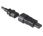 Preview: Stromadapter, Netzadapter Euro-8 Kleingerätestecker C7 Buchse auf C14 Kaltgerätestecker, Kupplung, Konverter