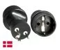 Preview: Stromadapter Dänemark CEE 7/3 auf DNK Typ K CEE 7/3 Buchse/DNK 3pin Typ K Stecker, YL-2623