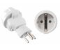 Preview: Power adapter Switzerland CEE 7/3 socket to CHE type J 10A 10A fuse, white