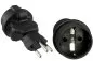 Preview: Power adapter Switzerland CEE 7/3 socket to CHE type J 10A 10A fuse, black