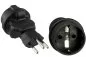 Preview: Adaptateur de courant Suisse CEE 7/3 femelle sur CHE type J 10A 10A fusible, noir