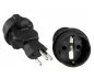 Preview: Power adapter Switzerland CEE 7/3 socket to CHE type J 10A 10A fuse, black