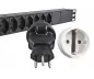Preview: Power adapter Switzerland CEE 7/3 socket to CHE type J