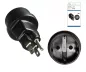 Preview: Reiseadapter Amerika USA/Japan CEE 7/3 auf Typ B CEE 7/3 Buchse/USA Nema 5-15P 3pin St., DINIC Box mit Euroloch