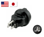 Preview: Stromadapter Amerika CEE 7/3 Buchse auf NEMA 5-15P 3pin Stecker Typ B, YL-1223