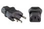Preview: Toiteplokk Šveitsi IEC 60320-C13 3-poldiline pistik CHE tüüp J 10A, Šveitsi standard SEV1011, YL-4612.
