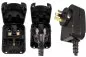 Preview: Stromadapter CEE 7/3 auf AUS Typ I Stecker, verschraubt, schwarz