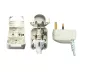 Preview: Power adapter CEE 7/3 socket to UK type G plug 13A, screwed, 5A, white,