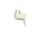 Preview: Power adapter CEE 7/3 socket to UK type G plug 13A, screwed, 5A, white,
