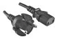 Preview: Netzkabel Europa CEE 7/17 auf C17, 1mm², Konturenstecker, VDE, schwarz, Länge 2,00m Preview: Netzkabel Europa CEE 7/17 auf C17, 1mm², Konturenstecker, VDE, schwarz, Länge 2,00m