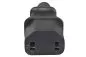 Preview: Power cord Europe CEE 7/17 to C17, 1mm², contour plug, VDE, black, length 2.00m