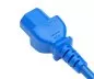 Preview: Warm appliance cable C14 to C15, 1mm², H05V2V2F3G 1mm², extension, blue, length 1.50m