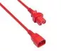 Preview: Câble pour appareils chauds C14 sur C15, 1mm², 1,5m, rouge H05V2V2F3G 1mm², rallonge