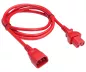 Preview: Câble pour appareils chauds C14 sur C15, 1mm², 1,5m, rouge H05V2V2F3G 1mm², rallonge