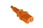 Preview: Apparaatkabel C14 naar C15, 1mm², VDE, IEC 60320-C14/C15, verlenging, oranje, lengte 2,00m