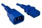 Preview: Cavo di alimentazione da C13 a C14, 0,75 mm², prolunga, VDE, blu, lunghezza 1,00 m