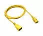 Preview: Cold appliance cable C13 to C14, 0,75mm², extension, VDE, yellow, length 1,00m