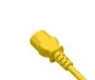 Preview: Cold appliance cable C13 to C14, 0,75mm², extension, VDE, yellow, length 1,00m