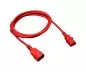 Preview: Cold appliance cable C13 to C14, 0,75mm², extension, VDE, red, length 1,00m