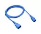 Preview: Power cable C13 to C14, 0.75mm², extension, VDE, blue, length 1.80m
