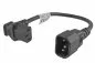 Preview: Power cable C13 90° bottom to C14, 0.75mm², VDE, black, length 0.30m