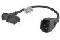Preview: Power cable C13 90° right to C14, 0.75mm², VDE, black, length 0.30m