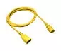 Preview: Cold appliance cable C13 to C14, 0,75mm², extension, VDE, yellow, length 1,80m