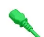 Preview: Cold appliance cable C13 to C14, 0,75mm², extension, VDE, green, length 1,80m