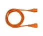 Preview: Cold appliance cable C13 to C14, 0,75mm², extension, VDE, orange, length 1,80m