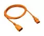 Preview: Cold appliance cable C13 to C14, 0,75mm², extension, VDE, orange, length 1,80m