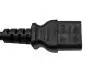 Preview: IEC-kabel met extra grote doorsnede van 1,5mm², C13 naar C14, verlenging, VDE, zwart, 1,80m