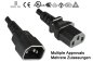 Preview: Power Extension Cord C13 to C14, 1mm², Multi-Certifications