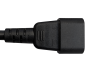 Preview: Napájecí kabel C13 až C14, prodlužovací, 1 mm², více homologací: VDE/UL/CCC/KTL/SAA/PSE, černý, délka 2,00 m