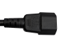 Preview: Napájecí kabel C13 až C14, prodlužovací, 1 mm², více homologací: VDE/UL/CCC/KTL/SAA/PSE, černý, délka 2,00 m