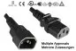 Mobile Preview: Power Extension Cord C13 to C14, 1mm², Multi-Certifications