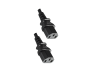 Preview: Power cable 2x C13 to C14, 1mm², extension, VDE, black, length 2.00m