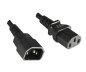 Preview: Cold appliance cable C13 to C14, YP-32/YC-12 LSZH, 1mm², extension, VDE, black, length 1,00m
