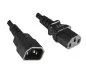 Preview: Cable IEC C13 a C14, YP-32/YC-12 LSZH, 1mm², prolongación, VDE, negro, longitud 1,00m