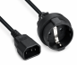 Preview: Netz Adapter Kabel C14 auf Schutzkontaktbuchse