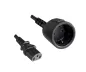 Preview: Netz Adapter Kabel C14 auf Schutzkontaktbuchse